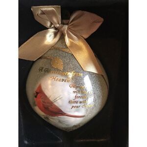 MESSENGER FROM HEAVEN Illuminating Heirloom Glass Ornament‎ Bradford Exchange